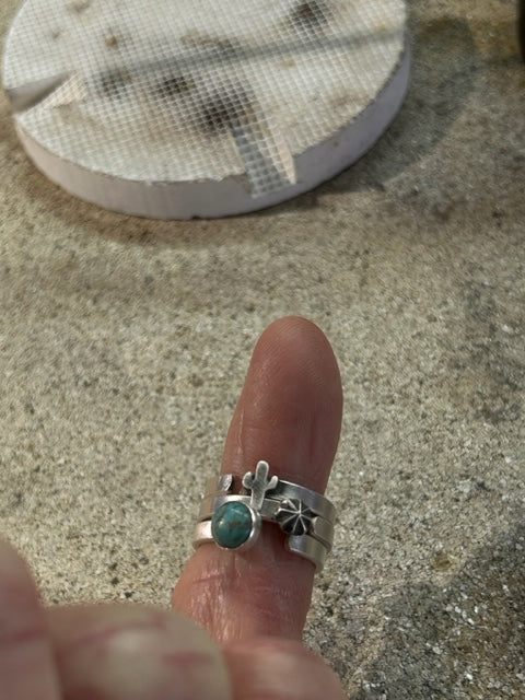 Sterling Silver~Cactus Toe Ring